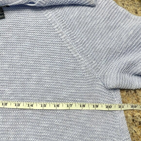 Eileen Fisher Linen-Cotton Raglan-Sleeve Sweater M - Picture 12 of 14